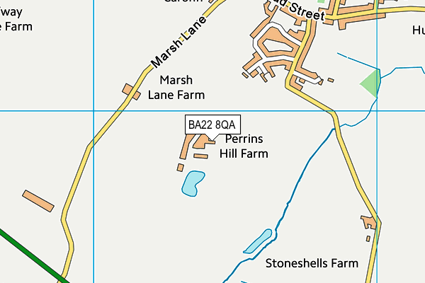 BA22 8QA map - OS VectorMap District (Ordnance Survey) BA22 8QA map - OS VectorMap District (Ordnance Survey)
