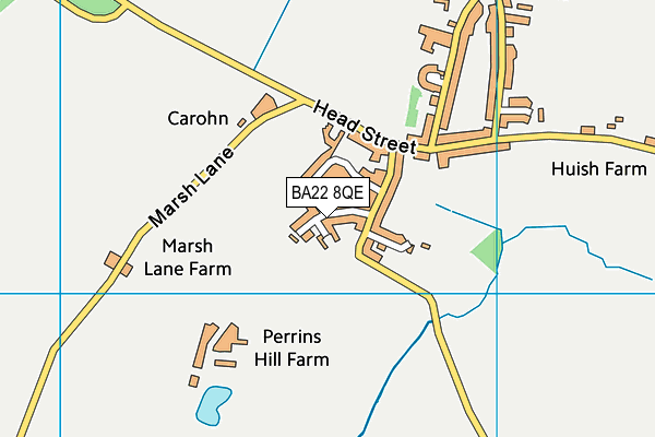 BA22 8QE map - OS VectorMap District (Ordnance Survey)