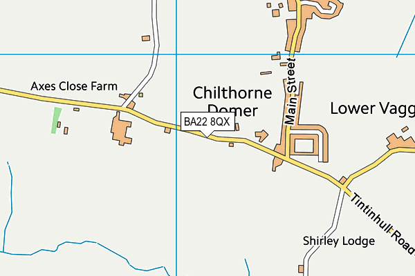 BA22 8QX map - OS VectorMap District (Ordnance Survey)