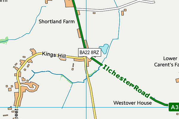 BA22 8RZ map - OS VectorMap District (Ordnance Survey) BA22 8RZ map - OS VectorMap District (Ordnance Survey)