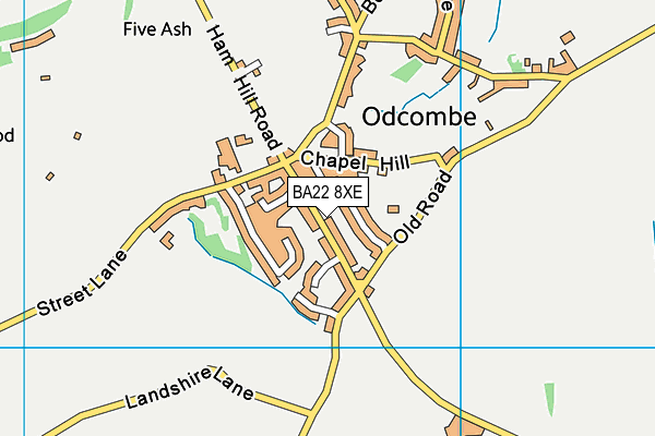 BA22 8XE map - OS VectorMap District (Ordnance Survey) BA22 8XE map - OS VectorMap District (Ordnance Survey)