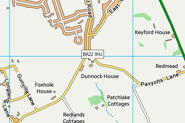 BA22 9HJ map - OS VectorMap District (Ordnance Survey) BA22 9HJ map - OS VectorMap District (Ordnance Survey)