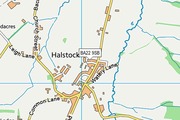 BA22 9SB map - OS VectorMap District (Ordnance Survey)