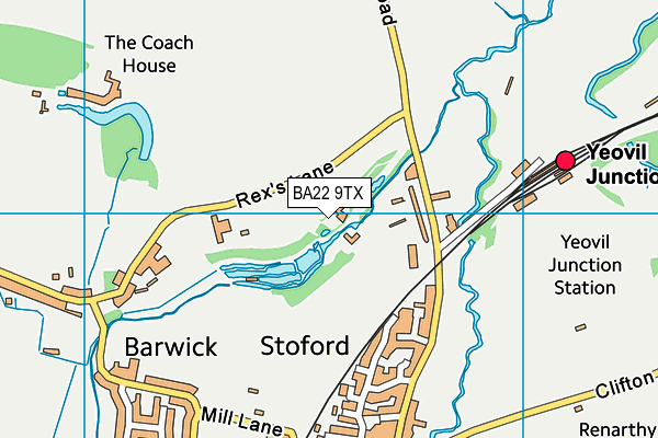 BA22 9TX map - OS VectorMap District (Ordnance Survey) BA22 9TX map - OS VectorMap District (Ordnance Survey)