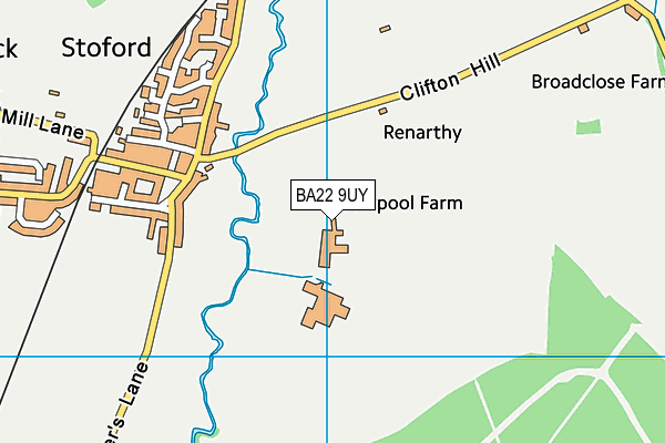 BA22 9UY map - OS VectorMap District (Ordnance Survey) BA22 9UY map - OS VectorMap District (Ordnance Survey)