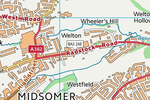 BA3 2AE map - OS VectorMap District (Ordnance Survey) BA3 2AE map - OS VectorMap District (Ordnance Survey)