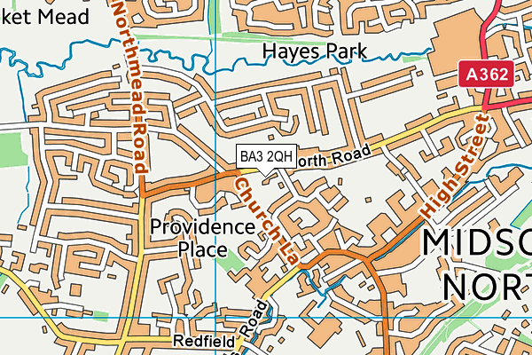 BA3 2QH map - OS VectorMap District (Ordnance Survey) BA3 2QH map - OS VectorMap District (Ordnance Survey)