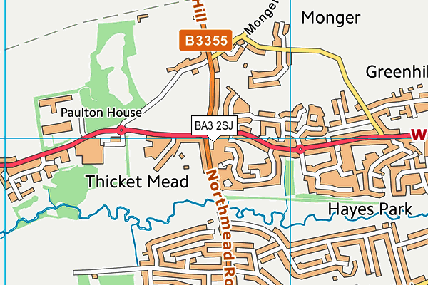 BA3 2SJ map - OS VectorMap District (Ordnance Survey) BA3 2SJ map - OS VectorMap District (Ordnance Survey)