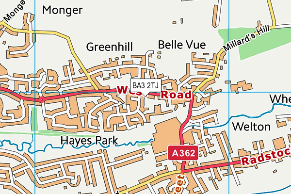 BA3 2TJ map - OS VectorMap District (Ordnance Survey) BA3 2TJ map - OS VectorMap District (Ordnance Survey)