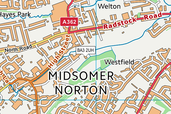 BA3 2UH map - OS VectorMap District (Ordnance Survey) BA3 2UH map - OS VectorMap District (Ordnance Survey)