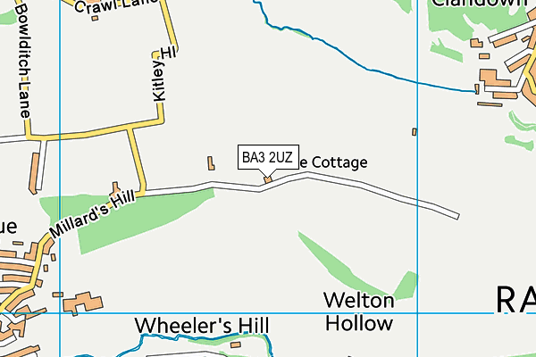 BA3 2UZ map - OS VectorMap District (Ordnance Survey) BA3 2UZ map - OS VectorMap District (Ordnance Survey)