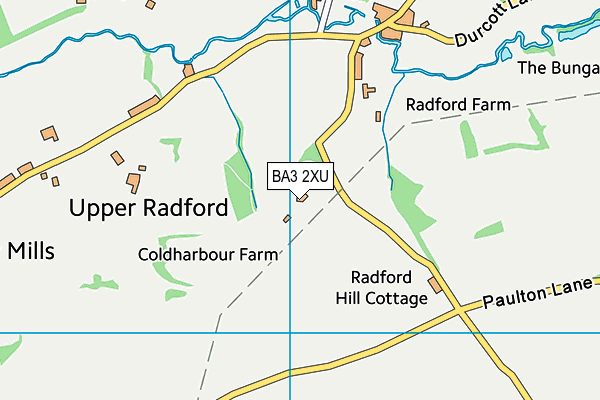 BA3 2XU map - OS VectorMap District (Ordnance Survey) BA3 2XU map - OS VectorMap District (Ordnance Survey)