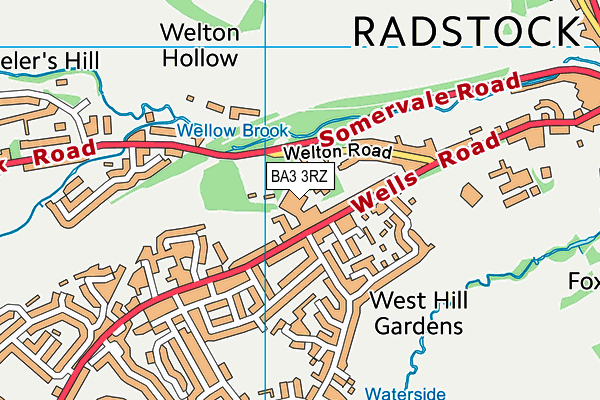 BA3 3RZ map - OS VectorMap District (Ordnance Survey) BA3 3RZ map - OS VectorMap District (Ordnance Survey)