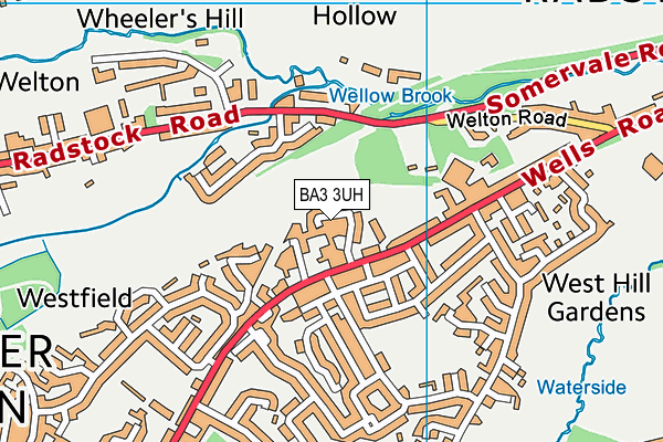 BA3 3UH map - OS VectorMap District (Ordnance Survey) BA3 3UH map - OS VectorMap District (Ordnance Survey)