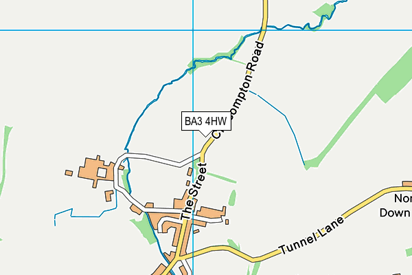 BA3 4HW map - OS VectorMap District (Ordnance Survey) BA3 4HW map - OS VectorMap District (Ordnance Survey)