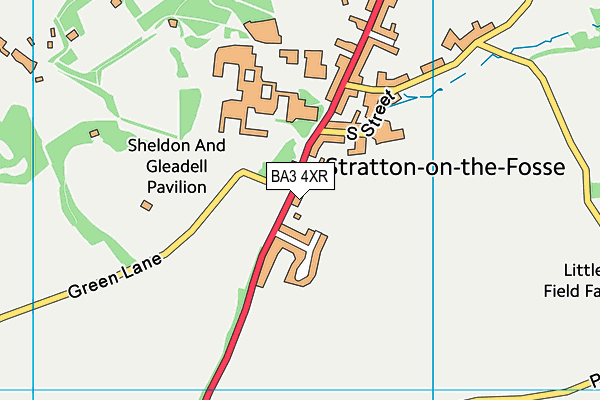 BA3 4XR map - OS VectorMap District (Ordnance Survey)