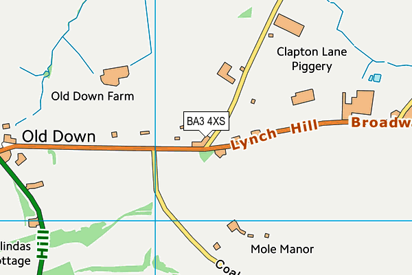 BA3 4XS map - OS VectorMap District (Ordnance Survey) BA3 4XS map - OS VectorMap District (Ordnance Survey)