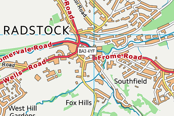 BA3 4YF map - OS VectorMap District (Ordnance Survey) BA3 4YF map - OS VectorMap District (Ordnance Survey)
