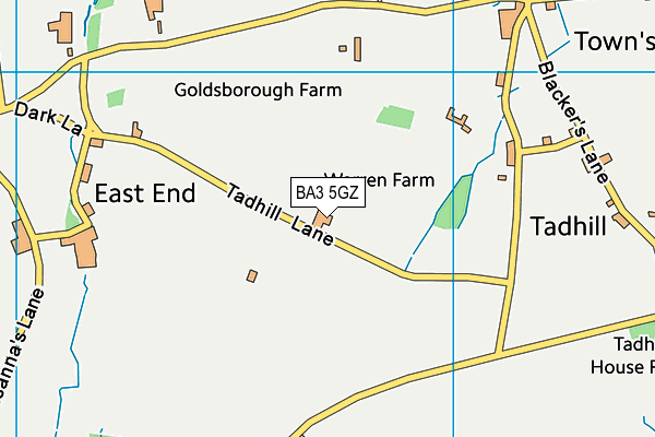 BA3 5GZ map - OS VectorMap District (Ordnance Survey) BA3 5GZ map - OS VectorMap District (Ordnance Survey)