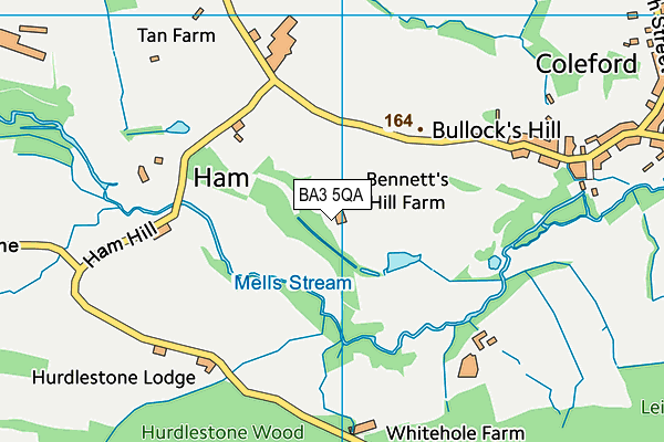 BA3 5QA map - OS VectorMap District (Ordnance Survey) BA3 5QA map - OS VectorMap District (Ordnance Survey)