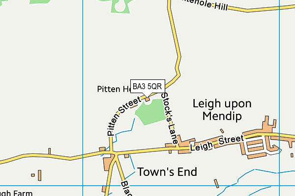 BA3 5QR map - OS VectorMap District (Ordnance Survey) BA3 5QR map - OS VectorMap District (Ordnance Survey)