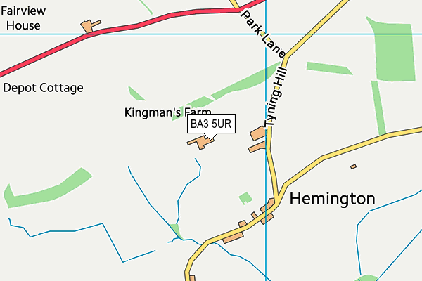 BA3 5UR map - OS VectorMap District (Ordnance Survey) BA3 5UR map - OS VectorMap District (Ordnance Survey)