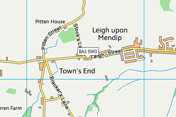 BA3 5WG map - OS VectorMap District (Ordnance Survey) BA3 5WG map - OS VectorMap District (Ordnance Survey)