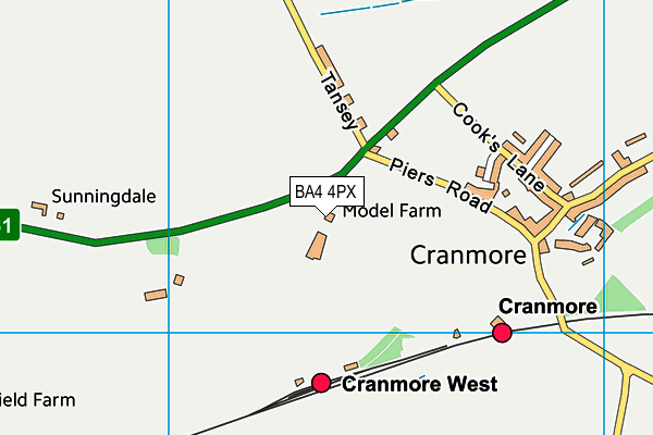 BA4 4PX map - OS VectorMap District (Ordnance Survey) BA4 4PX map - OS VectorMap District (Ordnance Survey)