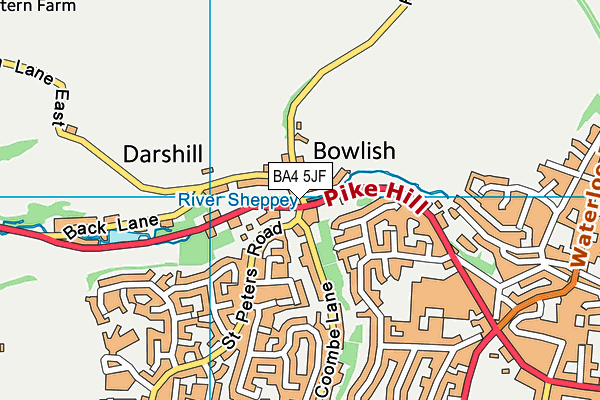 BA4 5JF map - OS VectorMap District (Ordnance Survey)