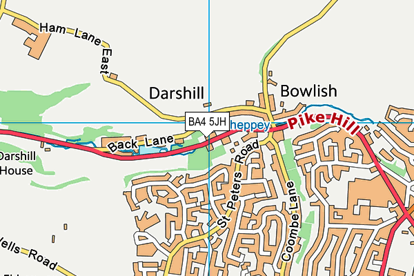 BA4 5JH map - OS VectorMap District (Ordnance Survey) BA4 5JH map - OS VectorMap District (Ordnance Survey)
