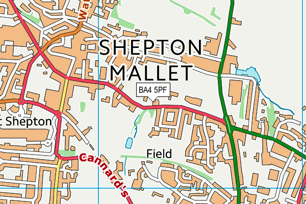 BA4 5PF map - OS VectorMap District (Ordnance Survey)