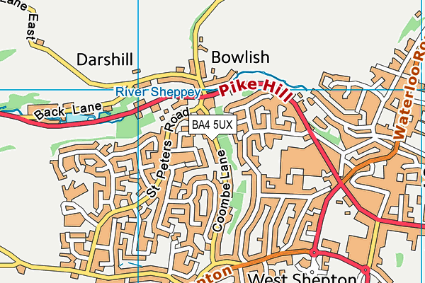 BA4 5UX map - OS VectorMap District (Ordnance Survey)