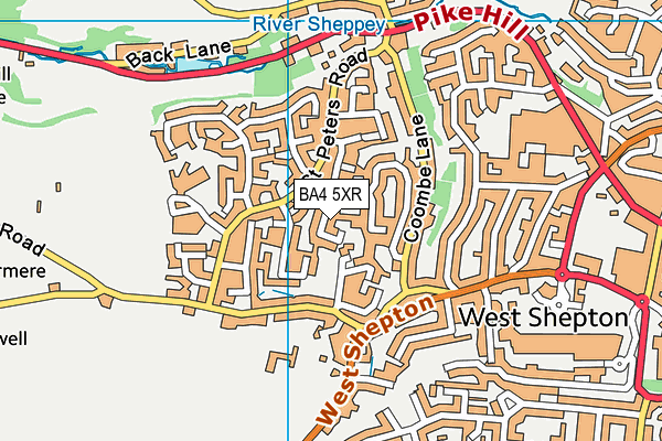 BA4 5XR map - OS VectorMap District (Ordnance Survey) BA4 5XR map - OS VectorMap District (Ordnance Survey)