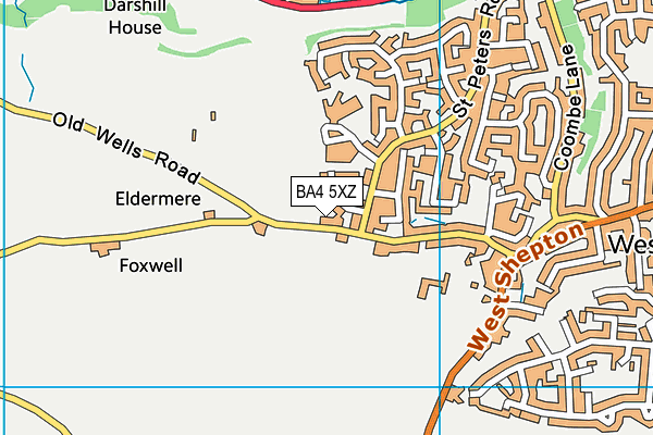 BA4 5XZ map - OS VectorMap District (Ordnance Survey) BA4 5XZ map - OS VectorMap District (Ordnance Survey)