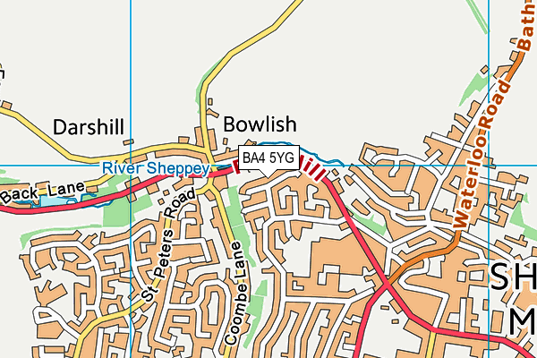 BA4 5YG map - OS VectorMap District (Ordnance Survey)