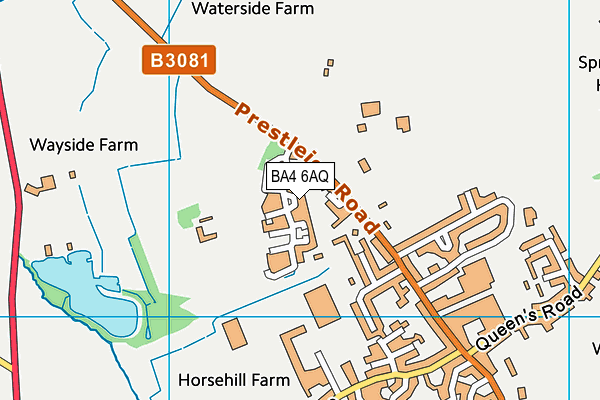 BA4 6AQ map - OS VectorMap District (Ordnance Survey) BA4 6AQ map - OS VectorMap District (Ordnance Survey)