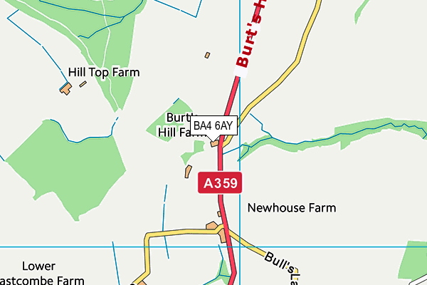 BA4 6AY map - OS VectorMap District (Ordnance Survey) BA4 6AY map - OS VectorMap District (Ordnance Survey)