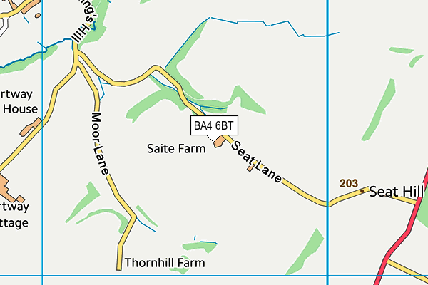 BA4 6BT map - OS VectorMap District (Ordnance Survey) BA4 6BT map - OS VectorMap District (Ordnance Survey)