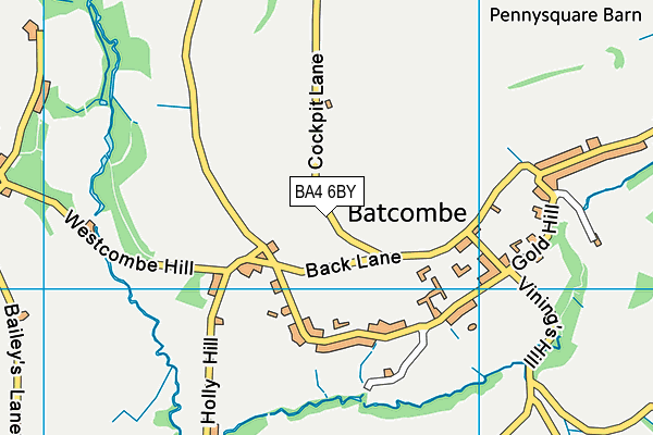 BA4 6BY map - OS VectorMap District (Ordnance Survey) BA4 6BY map - OS VectorMap District (Ordnance Survey)