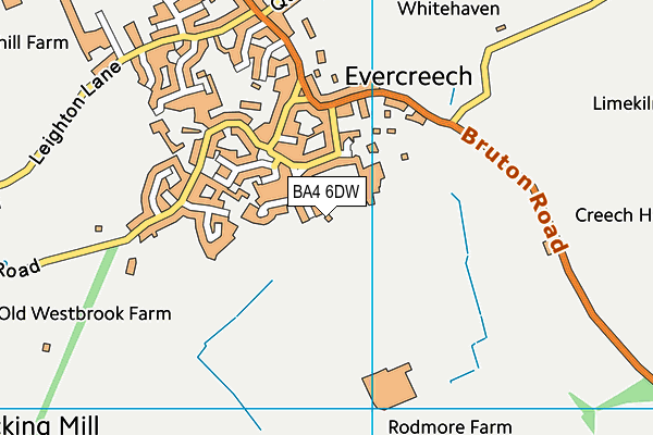 BA4 6DW map - OS VectorMap District (Ordnance Survey)