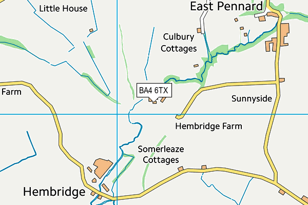 BA4 6TX map - OS VectorMap District (Ordnance Survey) BA4 6TX map - OS VectorMap District (Ordnance Survey)