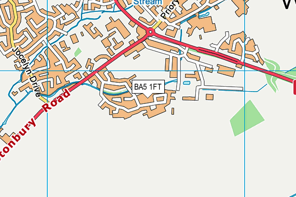 BA5 1FT map - OS VectorMap District (Ordnance Survey) BA5 1FT map - OS VectorMap District (Ordnance Survey)