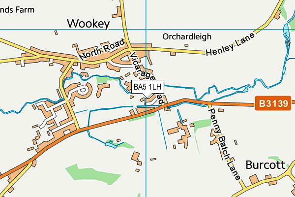 BA5 1LH map - OS VectorMap District (Ordnance Survey)