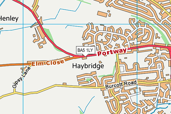 BA5 1LY map - OS VectorMap District (Ordnance Survey)
