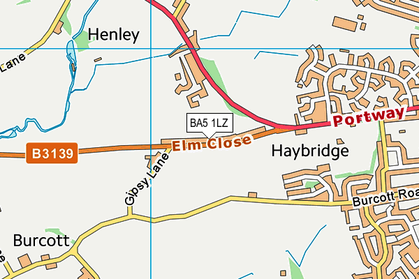 BA5 1LZ map - OS VectorMap District (Ordnance Survey) BA5 1LZ map - OS VectorMap District (Ordnance Survey)