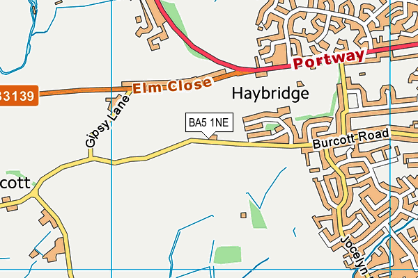 BA5 1NE map - OS VectorMap District (Ordnance Survey)