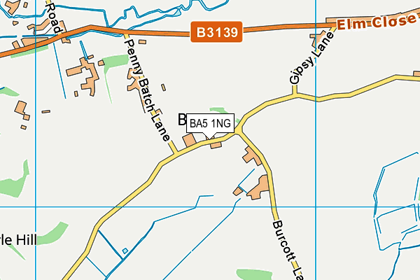 BA5 1NG map - OS VectorMap District (Ordnance Survey) BA5 1NG map - OS VectorMap District (Ordnance Survey)