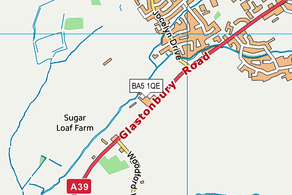 BA5 1QE map - OS VectorMap District (Ordnance Survey) BA5 1QE map - OS VectorMap District (Ordnance Survey)