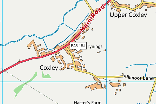 BA5 1RJ map - OS VectorMap District (Ordnance Survey)