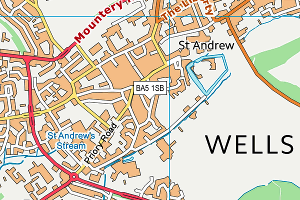 BA5 1SB map - OS VectorMap District (Ordnance Survey) BA5 1SB map - OS VectorMap District (Ordnance Survey)